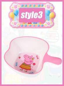 Peppa Pig Household Anti-Drop And Heat-Resistant Plates, Special Bowls For Eating, New Spoons, Compartments Plates, Cups Of Rice, Complete Sets Of Bowls And Spoons - Multicolor - View 6