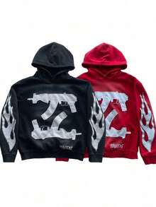 Y2K MP5 Hoodie Retro High Streetwear Mens Harajuku Gothic Punk For Men And Women New For Autumn/Winter Winter Sportswear Street - 黑色 - 查看 2