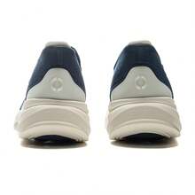 Zapatos casuales de caminar con slip-on SOFT GO 2 para hombres de LI-NING, material de tejido transpirable, slip-on cómodo, azul marino AGLV017 - Azul profundo - Ver 7