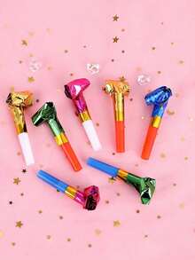 2/5/10/20pcs Random Color Party Mini Dragon Whistles, Creative Birthday Gift] - Multicolor - View 3