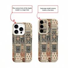 Flower 1pc TPU Material Vintage Floral Patchwork Pattern Phone Case Compatible With IPhone 17 Pro Max/17/16 Pro Max/15/13/12/11, S20 FE/A15/S24/A55, Compatible With Redmi Note 11/12/13 Pro, Full Coverage Anti-Drop Soft Protective Cover,International Version, Not The Domestic Version - White - View 7