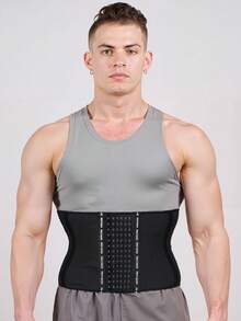 1 件男女通用透气 6 钩腰部保护橡胶塑形健身带，腰部训练器，腹部控制压缩紧身衣，适合日常办公、锻炼、瑜伽，帮助您快速实现纤腰紧腹