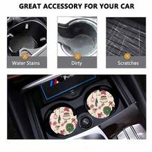 2 pezzi Sottobicchieri portabicchieri per auto, antishock, universali, di moda, accessori per interni auto, regalo per feste