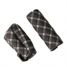 2 piezas Juego de palanca de freno de mano con línea roja, se adapta a cualquier automóvil