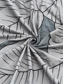 1pc Milk Silk Printed Stretch Sofa Seat Cushion Cover - Grey - View 9