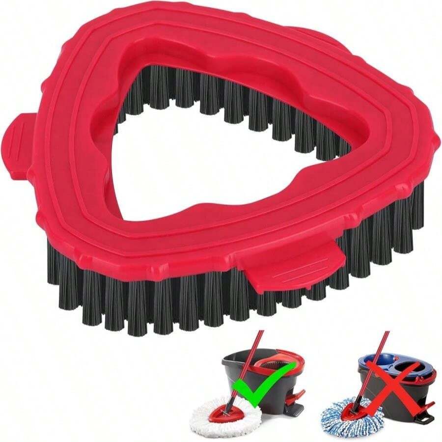 Spin Mop Scrub Brush Head Replacement For O Cedar EasyWring 1-Tank System – Hard Bristle Scrub Brush For Oceda Mop For Cleaning Bathroom, Kitchen, Pool And Tile Walls - 2 Pack Oceda Scrubber Mop Head - ColorA - 查看 1