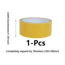 1卷重型双面网格胶带，防水高粘性地毯边缘固定胶带，网格双面胶带，超强双面胶带，强力双面纱布纤维网胶带，黄色重型布胶带，适用于办公室和家庭，双面高粘度网格胶带