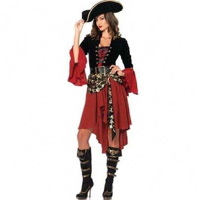 Halloween Caribbean Wench Corsair Women Cosplay Pirate Queen Costume Fancy Dress  UK