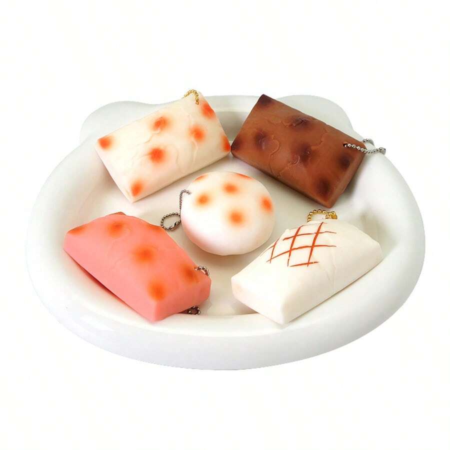 Realistic Baked Bun Squeeze Toy, Moldable Stress Relief Baked Rice Cake, Super Soft Tofu Squeeze Toy For Pressure Relief - Multicolor - View 1