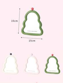 1 pieza Espejo de Vanidad Plegable con Forma de Árbol de Navidad, Portátil y Conveniente para Maquillaje, Dormitorio, Dormitorio Universitario, Oficina, Uso Doméstico, Nuevo Regalo de Navidad