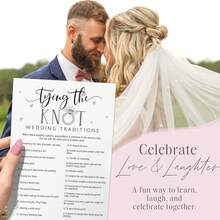 Your Main Event Prints Bridal Shower Games Tying The Knot Wedding Traditions Trivia, 50 Cards Included (White)