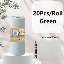 1 Roll/20pcs Reusable Microfiber Cleaning Wipes - High Absorbency, Durable & Machine Washable Kitchen Towels For Dishes, Countertops, Floors - Multi-Surface Household Cloths With Space-Themed Design, Space-Saving Modern Square Dishcloths