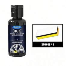 2pcs Car Wheel Rim Scratch Repair Kit, Repairs Scratches, Rust And Fading, Includes Polishing Compound And Sponge, Restores Wheels To Like-New Condition