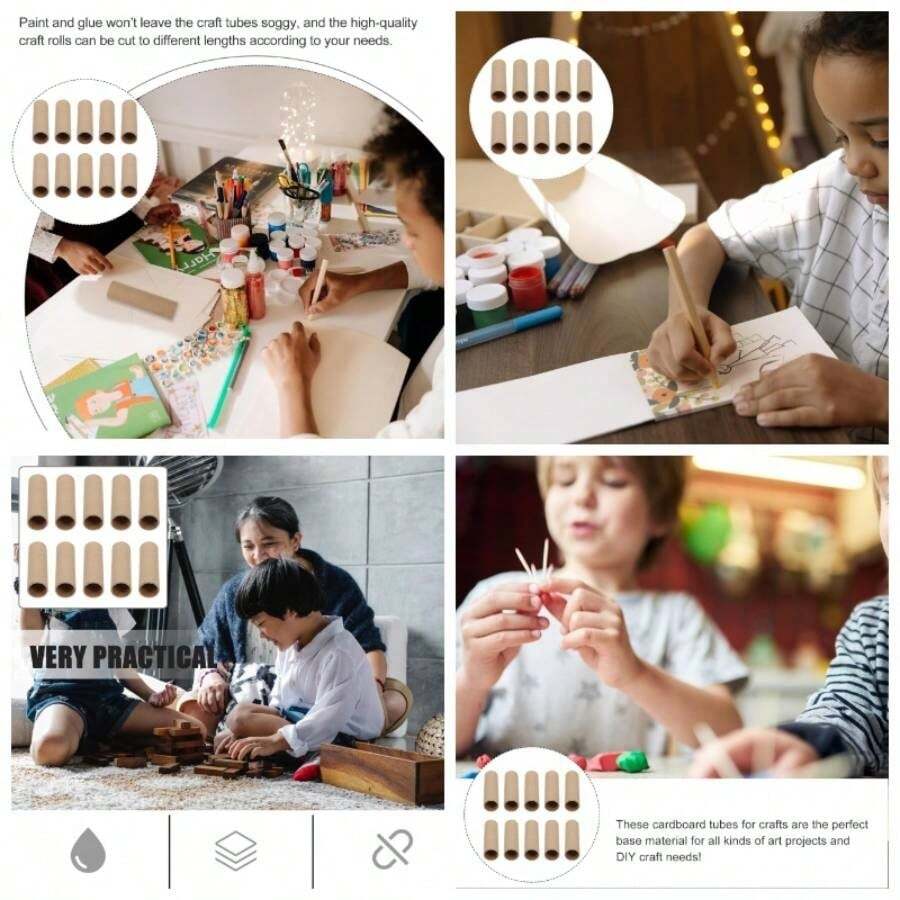 Paper Paper Toilet Rolls 15pcs Cardboard Tubes Tubes Round S Cardboard S Bulk Rolls Brown House - 1 - View 1