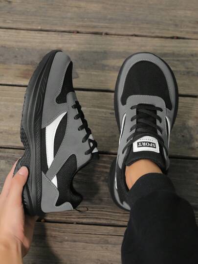 4E Wide Width Men's Sports Shoes, Extra Wide Toe Box & Sole, Lightweight & Soft Bottom, Comfortable For Wide & Thick Feet, Suitable For Travel, Running, Big Size 46