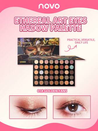 NOVO 40 色眼影盘，哑光和闪光效果，天鹅绒般的质地，鲜艳的色彩，是女性必备的 Y2K 妆容、派对、新年、角色扮演、万圣节、舞台妆容