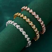 1pc Vintage Exaggerated Hollow Rose Flower Distressed Bracelet, Lightweight Luxurious Metallic Floral Accessory For Women