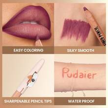 Pudaier 6支/套持久防水唇线笔，适合日常妆容，可作为礼物送给女朋友 - 03-set - 查看 3