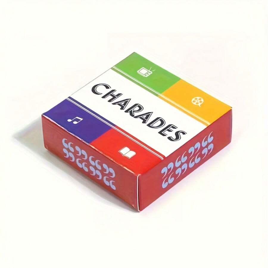 1 Set CHARADES Board Game Mini Box With Cards - Color-Coded Action Icons & Numbered Cards For Fast-Paced Family Party Fun, Icon-Based Strategy Guide For S &, Portable Party Game For Christmas, Game Nights, Charades Party (No