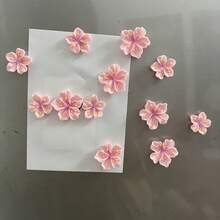 2 件/5 件/8 件/10 件/15 件紫色花朵装饰冰箱贴，塑料矩形强力冰箱贴和办公室磁铁，适合节日礼物和家居装饰 - 粉色 - 查看 8