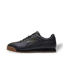 PUMA ROMA CLASSIC GUM 男女款运动鞋休闲健身轻便透气缓震厚底橡胶外底舒适日常黑色 366408-02 - 黑色 - 查看 1