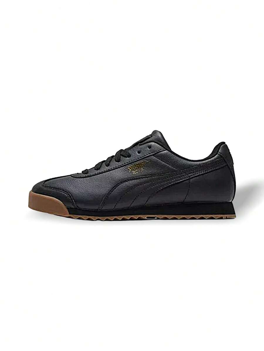 PUMA ROMA CLASSIC GUM 男女款运动鞋休闲健身轻便透气缓震厚底橡胶外底舒适日常黑色 366408-02 - 黑色 - 查看 1