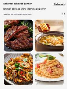 7-częściowy zestaw silikonowych naczyń kuchennych – przybory kuchenne, chochle kuchenne, szpatułki z powłoką nieprzywierającą i obrotowym stojakiem do przechowywania – przybory kuchenne, zajęcia w domu, Dzień Matki