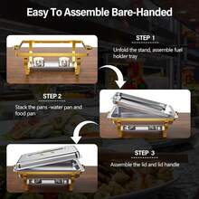 1-2-4 Pcs Set Thick Stainless Steel Buffet Chafing Dish, Hotel Warming Stove, Round Silver Alcohol Burner Food Warmer For Restaurant - Round Stove - View 7