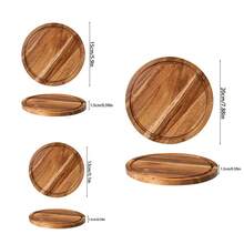 Wooden Round Tray With Grooves, Dinner Plate, Cheese Board, Suitable For Coffee Tables And Home Decoration, Appetizers, Cakes, Snacks, Coffee Tray, Acacia Tray, Country Style, Kitchen Tools, Friend Parties, Birthday Party Table Setting, Easy To Clean, Can Be Given As Housewarming, Thanksgiving, New Year Gifts