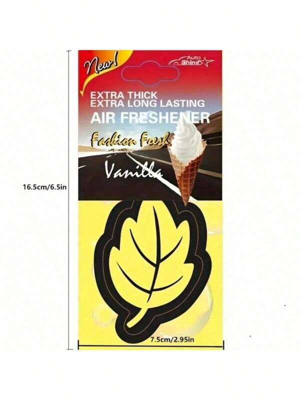 5/10/20/30 قطعة معطر سيارة ورق شاي معطر طبيعي معلق في السيارة برائحة الفانيليا بشكل ورقة، اكسسوارات داخلية للسيارة، هدية عيد الميلاد