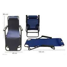OISE ART STORE Sdraio Blu Sedia Lettino Relax Prendisole Da Spiaggia Giardino Pieghevole 285001 - - Multicolore - Visualizzare 2