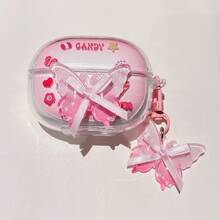 INS Stil 3D Schmetterling + Anhänger Kopfhörerhülle geeignet für Redmi Buds 6play/6Lite/Buds 5/6s kabellose Bluetooth-Kopfhörer, Redmi Buds 6 Pro/Buds 6/7S Kopfhörerschutzcase, stoßfeste Kopfhörerschutzabdeckung für Redmi Buds 5pro/ Buds 4 Lite/Air3se/SE, modisch, nischig, frisch, niedlich