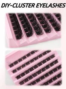 90片装单根假睫毛，柔软自然仿貂毛假睫毛，8-16毫米混合装，DIY睫毛嫁接睫毛簇，睫毛簇，单根假睫毛，睫毛，假睫毛 - D - 查看 4