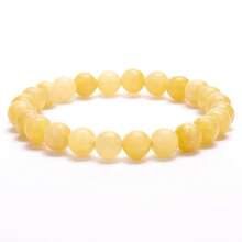 1pc 6mm, 8mm, 10mm Natural Stone Beaded Bracelet, Agate, Sparkling Stone, African Turquoise, Etc. Healing Stone Bracelet, Layerable Boho Style Fashion Jewelry For Women