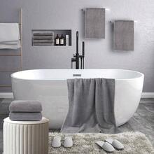 Juego de Toallas de Bao - 8 Piezas Suave y Agradable para La Piel Velln de Coral Toalla, Secado Rpido, Absorbente, Lavable a Mquina, toallas bao para bao, gimnasio, hotel y hogar Gris - gris - Ver 7