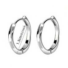 1 Pair Minimalist Smooth Wave Luxury Earrings For Women - Silver - View 5