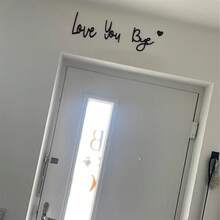 Love You Bye Wall Decor Valentine's Day Heart Letter Wooden Wall Art Sign For Entryway Hallway Living Room