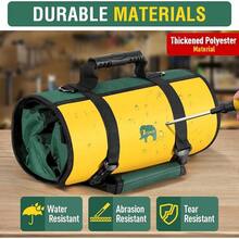 Bolsa de Herramientas,Organizador de Bolsa de Herramientas Enrollable Resistente,Organizador de Herramientas con 6 Bolsillos para Mecánico,Electricista,Fontanero y Carpintero,Regalos para Hombres - verde - Ver 11