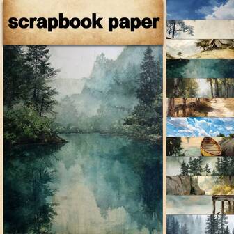 24/36 件黑暗森林主题剪贴簿纸，6.7*4.7 英寸单面工艺用品剪贴簿装饰纸，适用于子弹日记本、垃圾杂志、贺卡相册和 DIY 工艺品