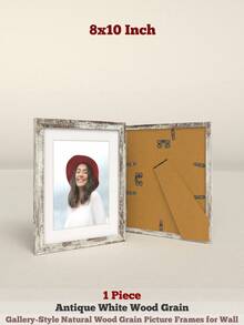 XXBANZHUAN Marcos de fotos estilo galería vintage desgastados y clásicos | 12x16/8x10/8x8/5x7 pulgadas | Clips de resorte mejorados | 6 patrones de grano de madera natural (gris claro/gris oscuro/marrón rojo/negro/madera clara/blanco desgastado) | Perfectos para la decoración de la sala de estar/dormitorio/estudio/oficina