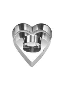 1pc/3pcs Round Biscuit Cutter With Handle,Stainless Steel Round Circle Doughnut Cutter Baking Mold,Stainless Steel Biscuit Cutter,Handle Biscuit Cutting Three Pieces Set,Round Shaped Biscuit Mold