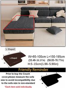 1 Stück graue Plüschstoff Sofabezug, elastisch & nicht verformend, hautfreundlich & warm, tierfreundlich, maschinenwaschbarer Sofaschutz, geeignet für L-förmige Relaxsofa (verschiedene Größen erhältlich), Herbstdekoration, Zimmer Dekoration, Schulanfang, Schulmaterial