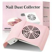 Colector de polvo de uñas con 2 bolsas de filtro, ventilador de vacío compacto, colector de polvo adecuado para principiantes, mini colector de polvo para uñas y herramienta de pedicura para uso doméstico con esmalte de uñas acrílico, regalo de Navidad y regalo del Día de San Valentín