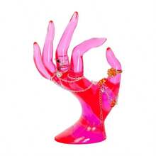 Hand Form Ring Holder Jewelry Display Organization Rack Bracelet Ring Watch Stand Support Aesthetic Decor Y2k Room Decor Red