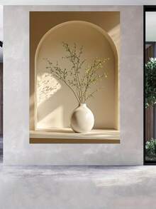 Modern Vase Art Canvas Poster - Frameless Wall Decor For Living Room & Bedroom, White - Multicolor - View 1