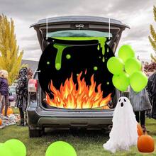 Halloween Trunk Or Treat Car Decorations: Large Witches Cauldron Green Balloons Outdoor Cauldron Halloween Decorations SUV Garage Haunted House Party Supplies - 綠色,黑色 - 查看 3