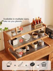 1 Piece Of Minimalist Style Desktop Storage Basket With Multi-Level Shelves - An Office Desk Organizing Stand - New Chinese Style Furniture - Maroon - View 5