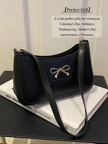 Elegant Crescent-Shaped Underarm Shoulder Bag For Women, Chic Casual Fashion, Solid Color Underarm Bag Can Be Used As Valentine's Day, Thanksgiving, Halloween,Christmas Gift. - 彩色 - 查看 7