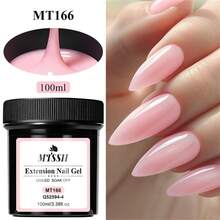 Mtssii 1罐100毫升UV/LED固化延长胶，乳白色、透明色、裸色、粉色、亚克力水晶色，持久可卸，适用于美甲DIY设计 - 彩色 - 查看 14