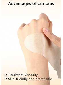 10pcs Disposable Non-Woven Breast Petals, Black Gourd Shaped Non-Woven Bust Pads | Strapless, Self-Adhesive, Skin-Friendly, Invisible, Comfortable, Anti-Sagging, Anti-Bulge